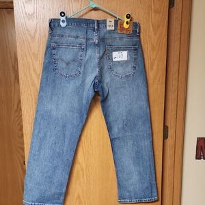 Levi's 569 Light Blue Straight Jeans mens 34x30 nwt number 163